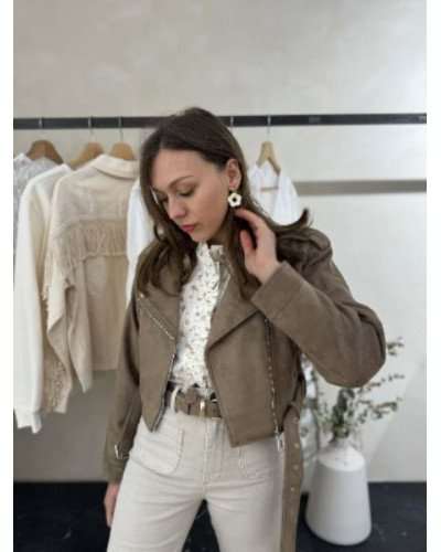 Perfecto marron suédine