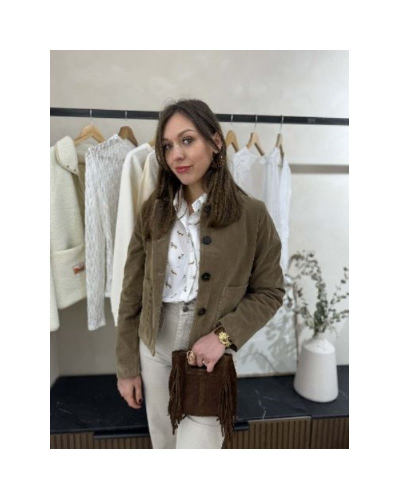 Veste suedine - Taupe 