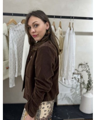 Veste suedine - Chocolat