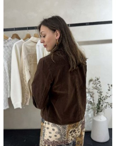 Veste suedine - Chocolat