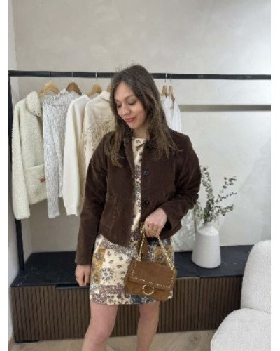 Veste suedine - Chocolat