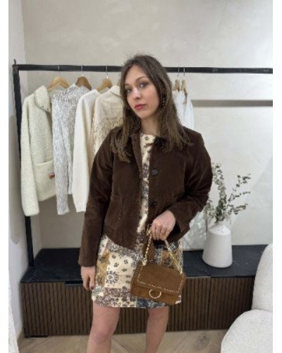 Veste suedine - Chocolat