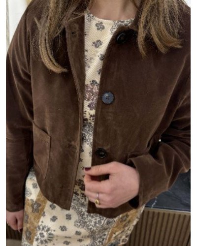 Veste suedine - Chocolat