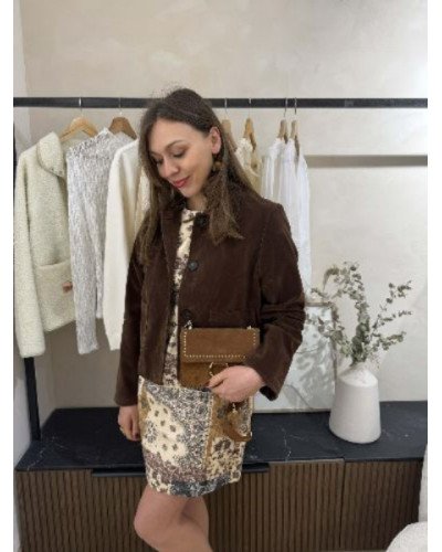 Veste suedine - Chocolat