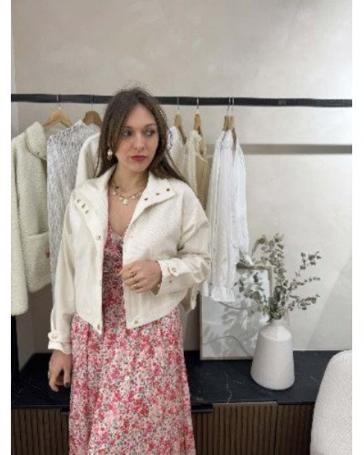 Veste en jean - Beige