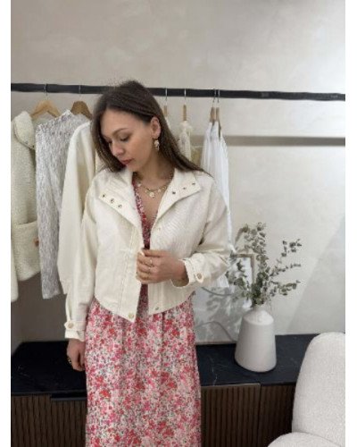 Veste en jean - Beige