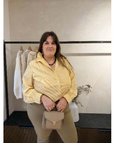 Chemise ligne jaune pastel