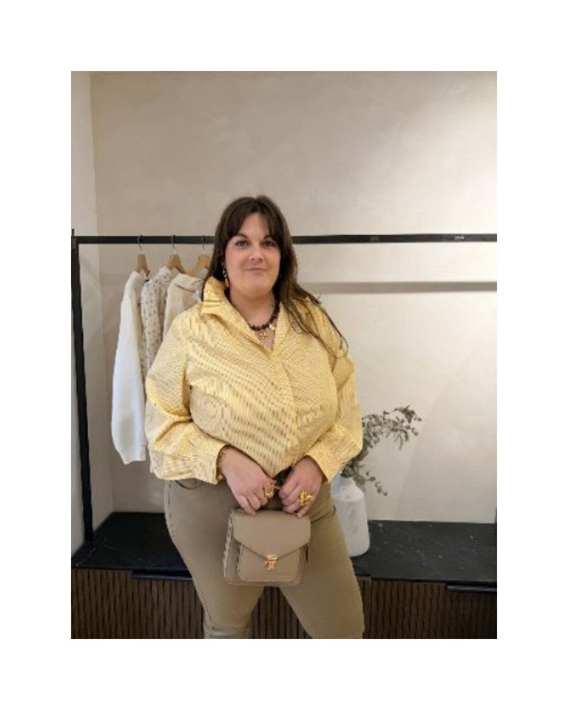 Chemise ligne jaune pastel