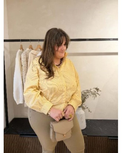 Chemise ligne jaune pastel