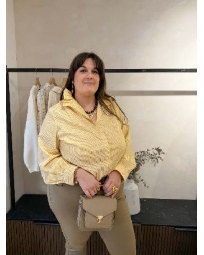 Chemise ligne jaune pastel