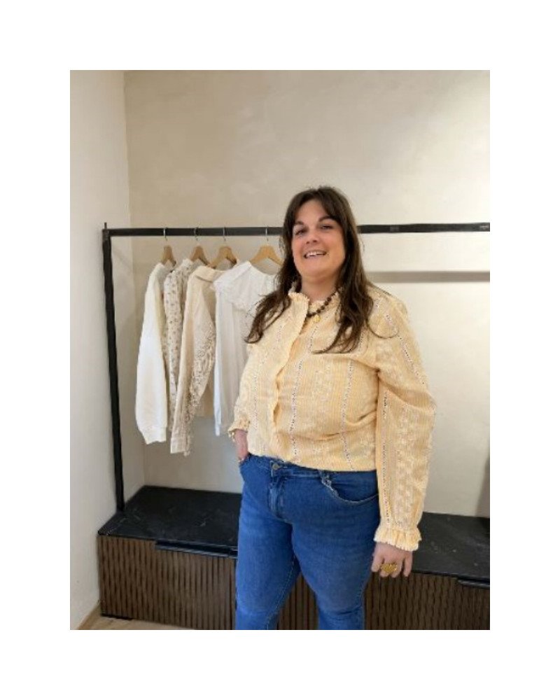 Chemise à lignes - Jaune