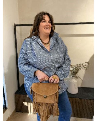 Chemise rayures bleu et blanc