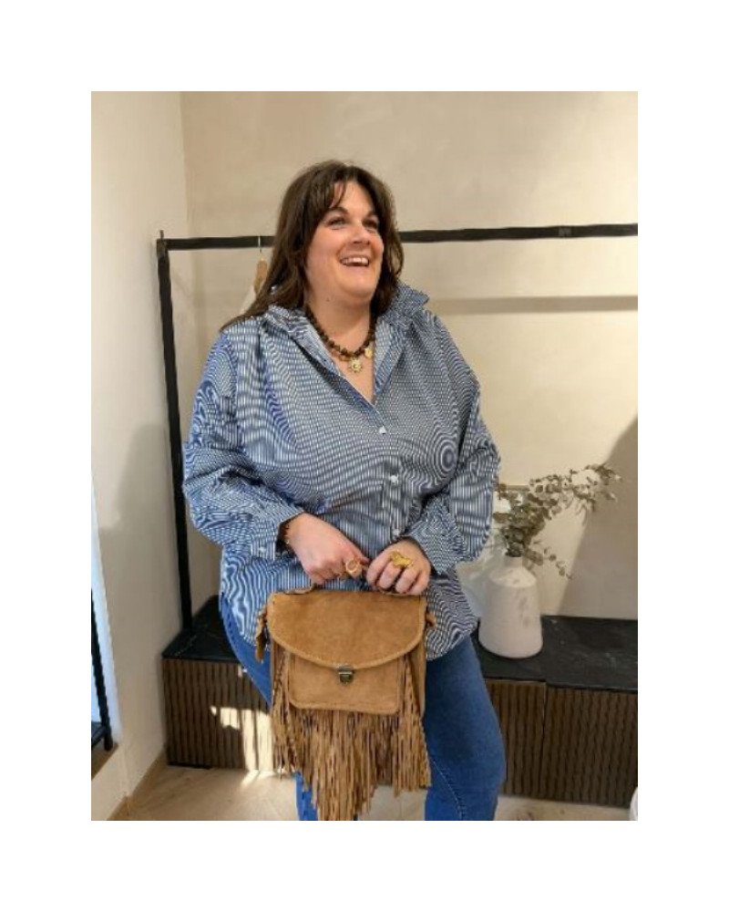 Chemise rayures bleu et blanc