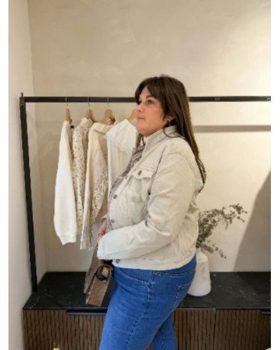 Veste jean beige
