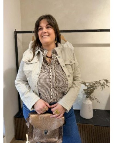 Veste jean beige