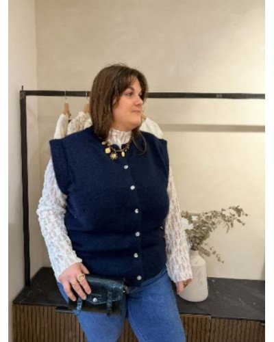 Gilet bleu marine sans manches