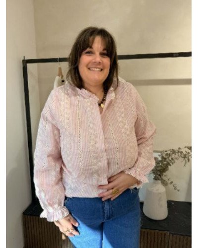 Chemises à lignes - Rose