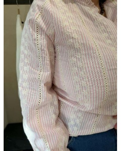 Chemises à lignes - Rose