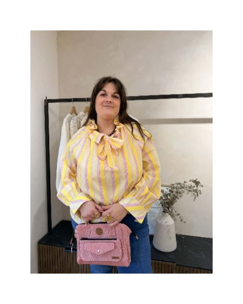 Blouse Joy - Rose et jaune
