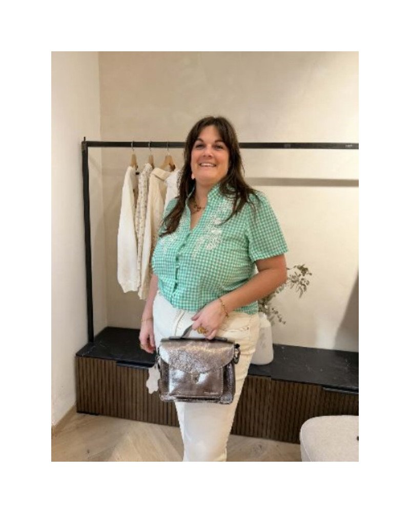 Chemisier vichy vert