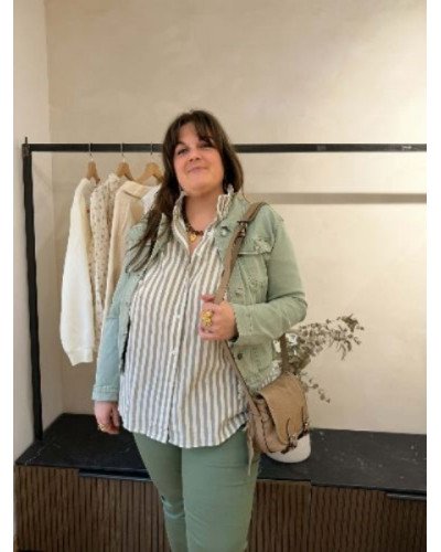 Veste en jean - Vert eucalyptus