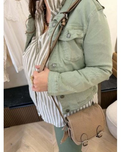 Veste en jean - Vert eucalyptus