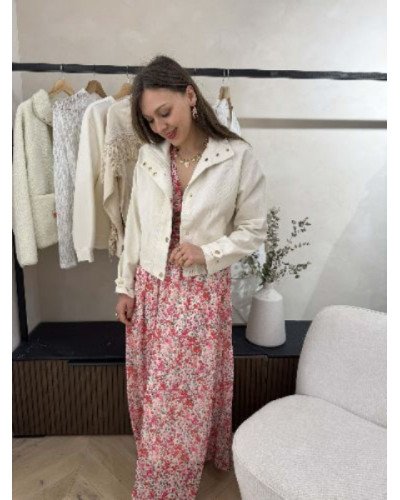 Veste en jean - Beige