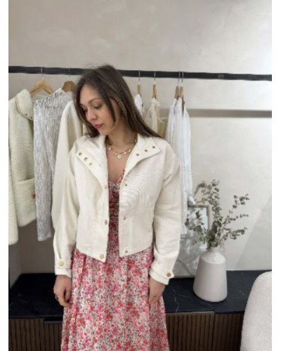 Veste en jean - Beige