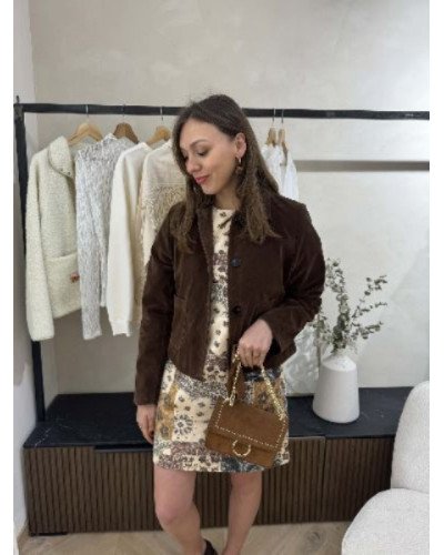 Veste suedine - Chocolat