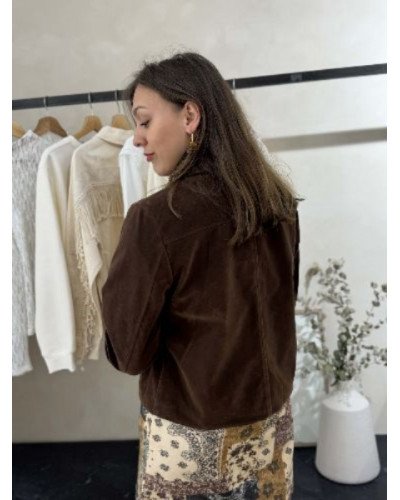 Veste suedine - Chocolat