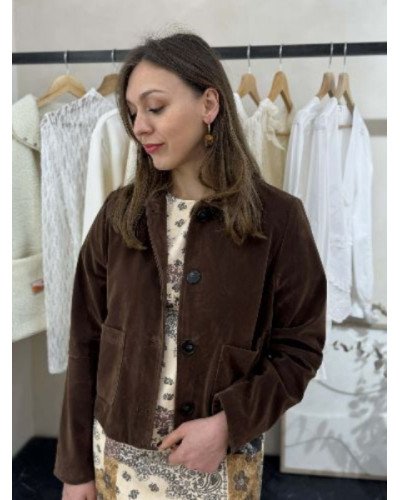 Veste suedine - Chocolat