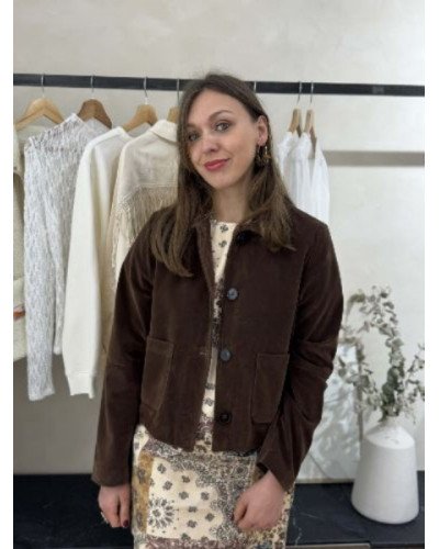 Veste suedine - Chocolat