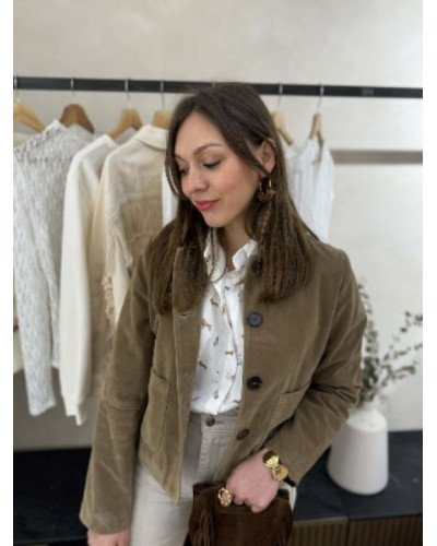 Veste suedine - Taupe 