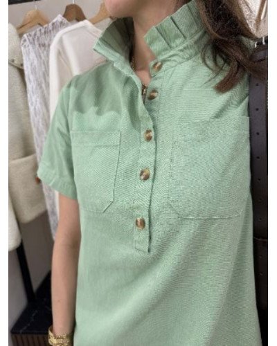 Robe droite en jean - Vert