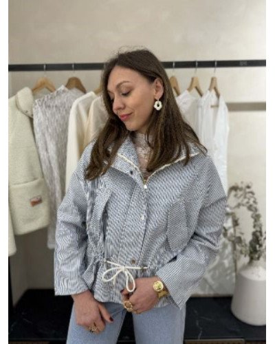 Veste à lignes - Marine