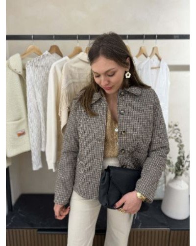 Veste carreaux - Bordeaux