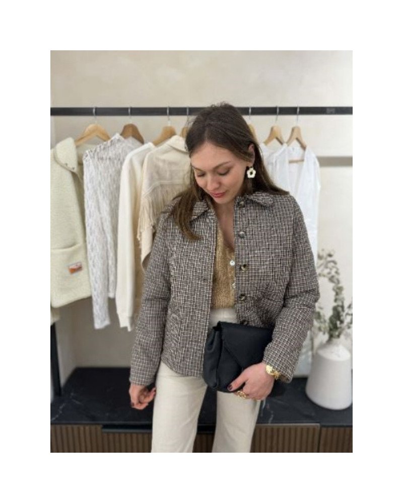 Veste carreaux - Bordeaux