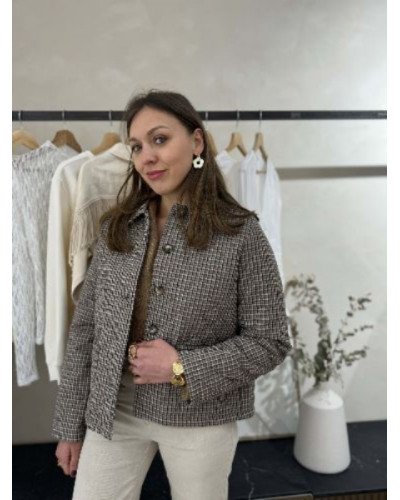 Veste carreaux - Bordeaux