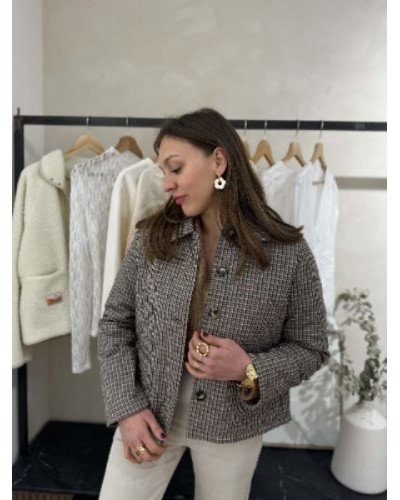 Veste carreaux - Bordeaux