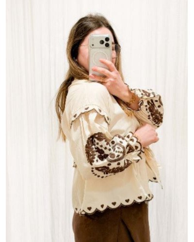 Blouse bohème à nouer