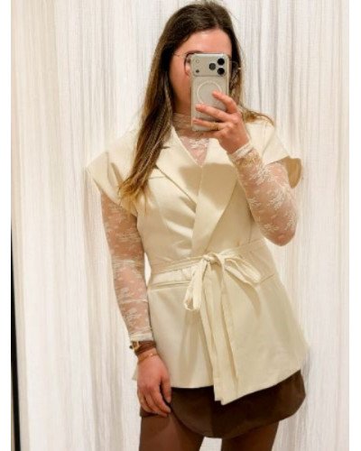 Veste blazer écru