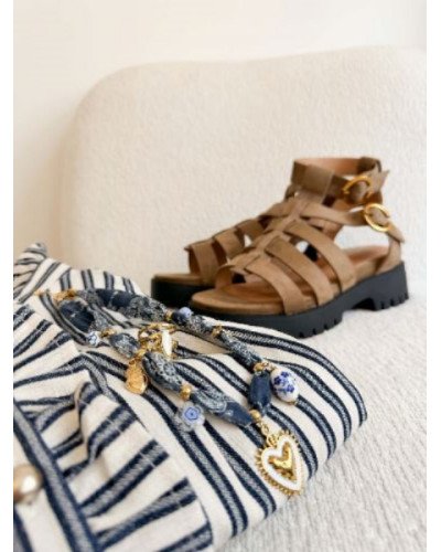 Sandale à larnières - Taupe