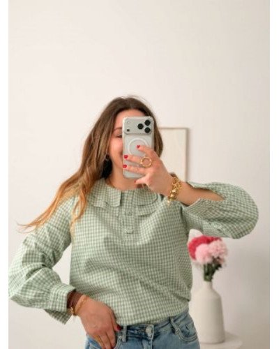 Chemise vichy vert - Claudine