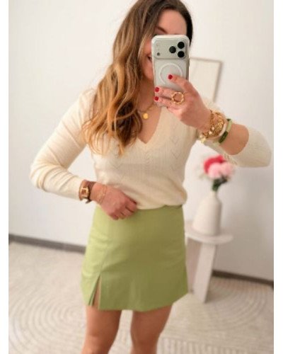 Jupe-short vert olive