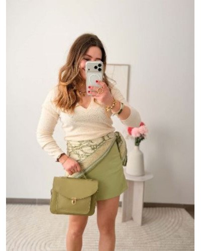Jupe-short vert olive
