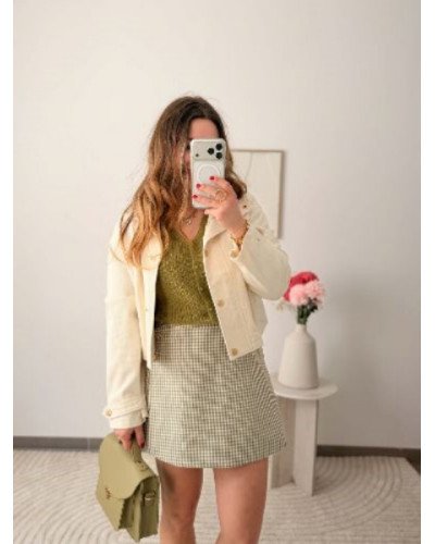 Veste en jean - Beige