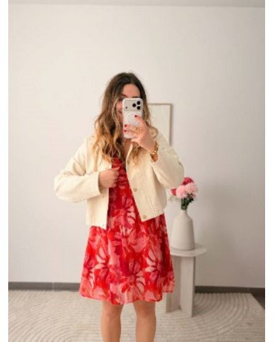 Veste en jean - Beige