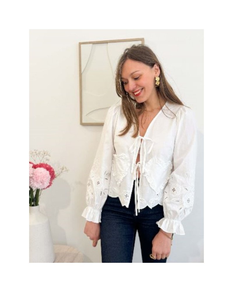 Blouse blouse à nouer - Coeur