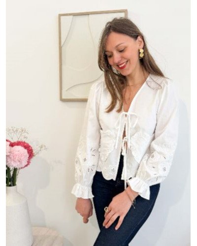 Blouse blouse à nouer - Coeur