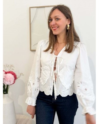 Blouse blouse à nouer - Coeur